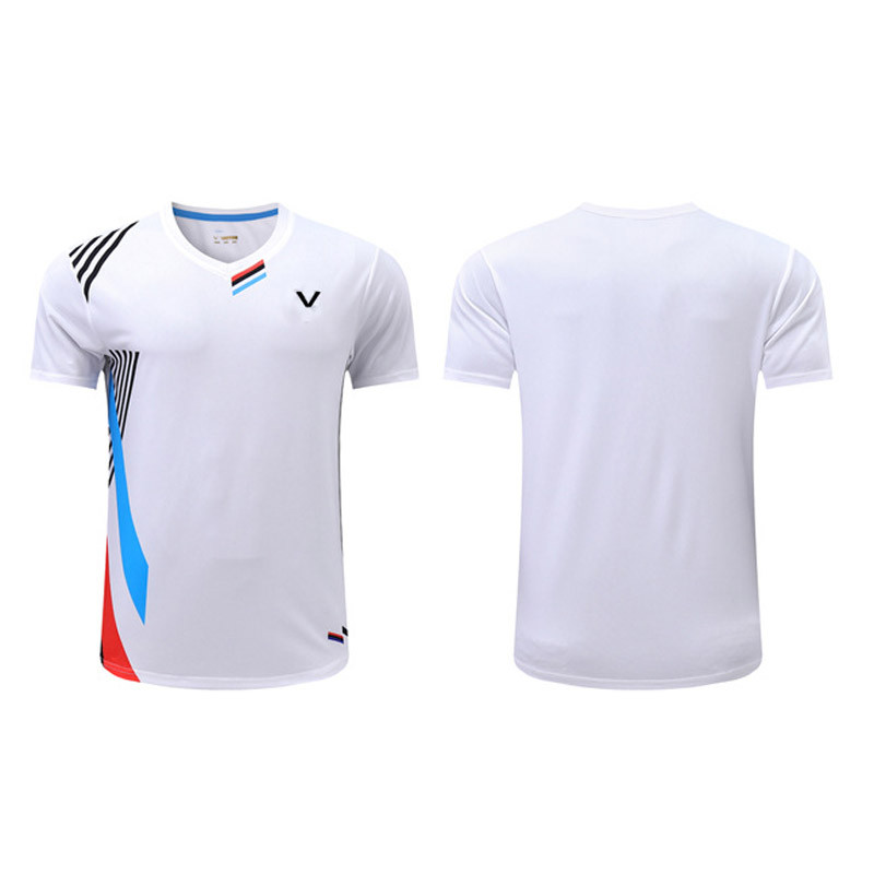 Nyári Gyorsszáraz Légáteresztő Sport V nyakú Asztalitenisz Mez Edzés Tornatermi Ruhák Poliészter Alkalmi edzés Tollaslabda Sportruházat