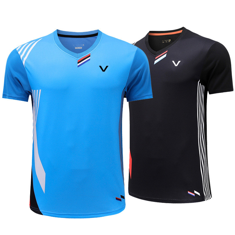 Nyári Gyorsszáraz Légáteresztő Sport V nyakú Asztalitenisz Mez Edzés Tornatermi Ruhák Poliészter Alkalmi edzés Tollaslabda Sportruházat