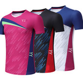 Sporta galda tenisa krekls Sievietes Vīrieši Bērni Ātri Dry Elpojošs Komandas Spēle Skriešana Treniņš Sporta apģērbs ar īsām piedurknēm sporta zāles apģērbs