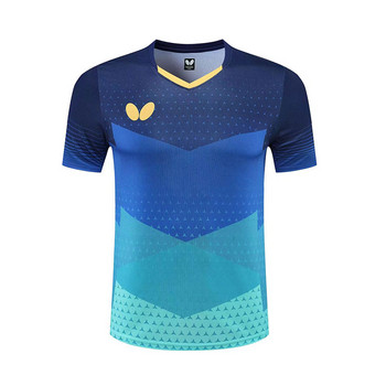 Unisex Αθλητικά ρούχα επιτραπέζιας αντισφαίρισης κοντομάνικα που στεγνώνουν γρήγορα και απομακρύνουν τον ιδρώτα Αθλητικά ρούχα για προπόνηση