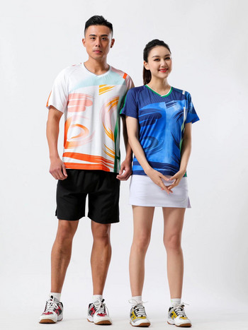 Νέο μπλουζάκι μπάντμιντον Γυναικείο/ανδρικό αθλητικό πουκάμισο Μπλουζάκια τένις Γρήγορης στεγνώματος αναπνοής Αθλητικής άσκησης Μπλουζάκια για τρέξιμο