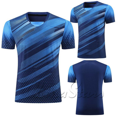 Čempionāts ĶĪNA Vīriešu sieviešu galda tenisa krekliņi, poliestera elpojoši ātri žūstoši komandas sporta krekli, zēnu galda tenisa apģērbi