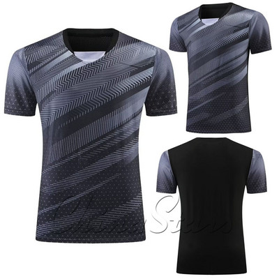 Čempionāts ĶĪNA Vīriešu sieviešu galda tenisa krekliņi, poliestera elpojoši ātri žūstoši komandas sporta krekli, zēnu galda tenisa apģērbi