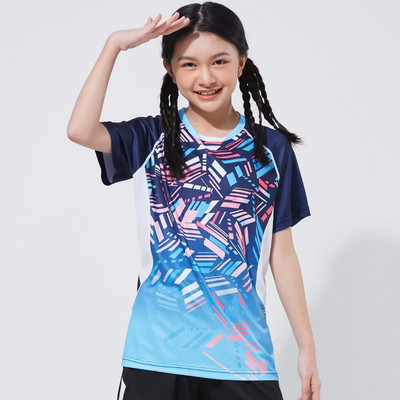 Bērnu krekls Galda tenisa badmintona galda tenisa T-krekli Pielāgots Džērsija Elpojošs Uniforms Ātri Dry Dry DIY Sporta T-krekls