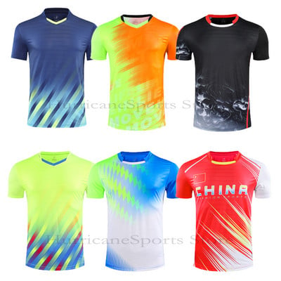 2021 Мъжки/дамски тениски за бадминтон, тениска за тенис на маса за мъже, дамска тениска за тенис, тениска за бягане, волейболни тениски с къс ръкав