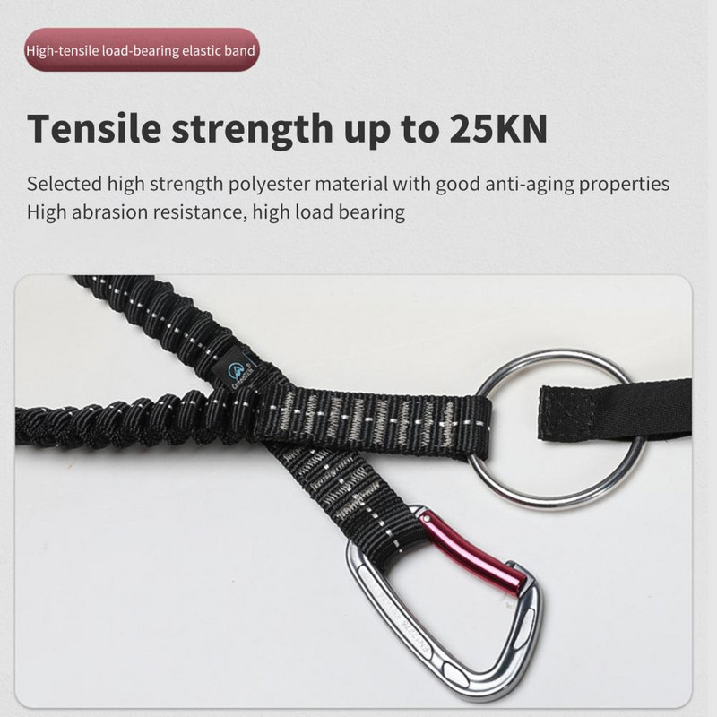 Biztonsági kötél védelem Kihúzható mentőcsónak biztonsági vízi mentő menekülő vontatási kötél kapcsos kampóval kulcstartó tartó karabiner