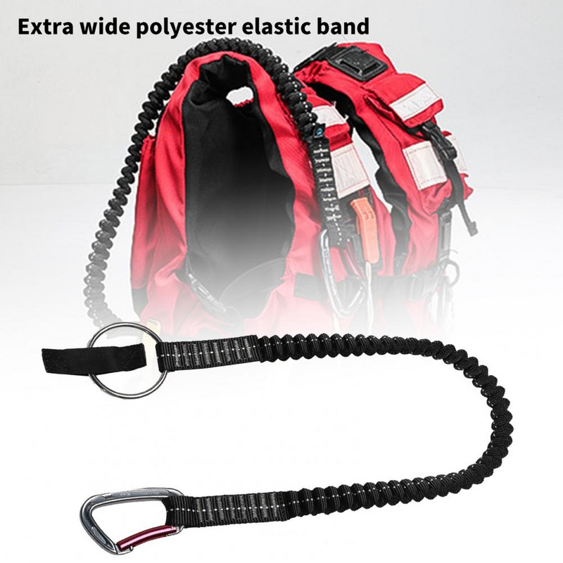 Biztonsági kötél védelem Kihúzható mentőcsónak biztonsági vízi mentő menekülő vontatási kötél kapcsos kampóval kulcstartó tartó karabiner