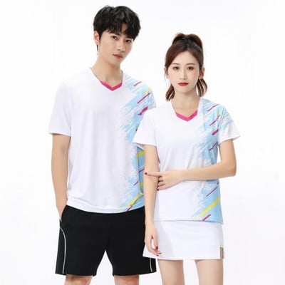 Férfi/nők/gyerek tollaslabda asztalitenisz póló Ruhák edzés gyakorlat Légáteresztő gyorsan száradó szövet