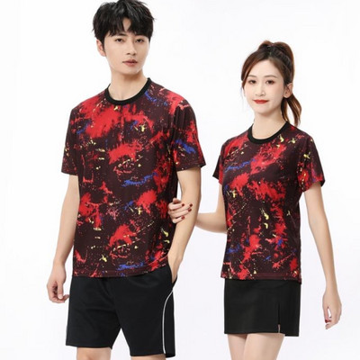 Férfi/nők/gyerek tollaslabda asztalitenisz póló Ruhák edzés gyakorlat Légáteresztő gyorsan száradó szövet