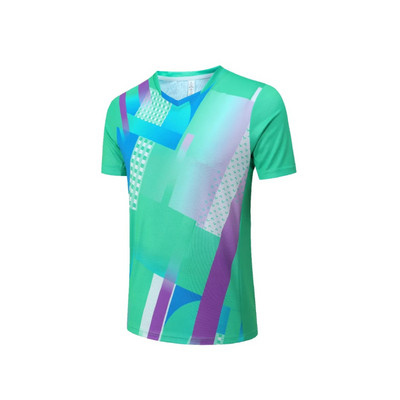 Badmintona tenisa krekls 2023. gada jauns galda tenisa krekls vīriešiem, sievietēm, bērniem, āra treniņiem ar īsām piedurknēm, 3D apdrukas krekls