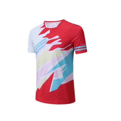 Tollaslabda Tenisz Póló Férfi Női Gyermek Asztalitenisz Ping Pong Rövid ujjú Nyomtatott Légáteresztő Poliészter Jersey Sport Pó