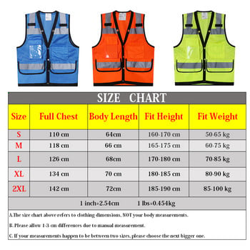 Γιλέκο ασφαλείας Hi Vis Reflective Surveryor Πορτοκαλί διχτυωτό γιλέκο ασφαλείας Μπουφάν υψηλής ορατότητας για εργασία