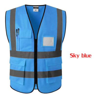 Светлоотразителна жилетка за колоездене Строителна предпазна жилетка Облекло за проверка на трафика Нощно предупреждение Шофиране на кола Светлоотразително облекло