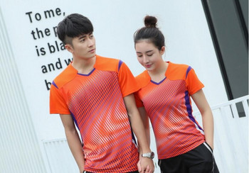 Πώληση Unisex νέα αθλητικά μπλουζάκια μπάντμιντον, φανέλα τένις, φούτερ που στεγνώνει γρήγορα από πολυεστέρα, επιτραπέζιο πουκάμισο ρούχα M-4xl