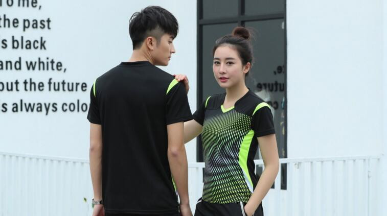 Izpārdošana Unisex jauni badmintona sporta T-krekli, tenisa krekls, poliestera ātri žūstošs džemperis, galda krekls, apģērbs M-4xl