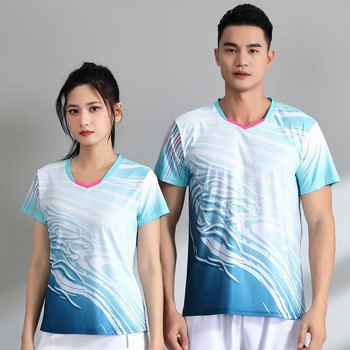 Мъже/Жени Тенис на маса Пинг Понг Бадминтон Тениска Спортно облекло за упражнения Дишаща бързосъхнеща материя Високо качество