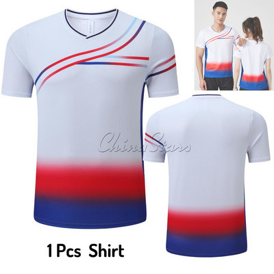 Vyriški, moteriški teniso megztiniai, sportiniai marškinėliai , vaikiški poliesterio kvėpuojantys badmintono sporto rinkiniai, studentų stalo teniso apranga