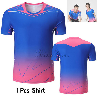 Vyriški, moteriški teniso megztiniai, sportiniai marškinėliai , vaikiški poliesterio kvėpuojantys badmintono sporto rinkiniai, studentų stalo teniso apranga