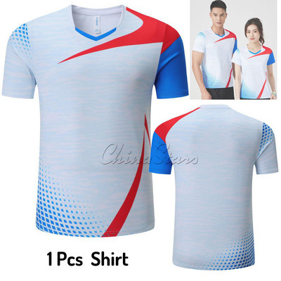 Vyriški, moteriški teniso megztiniai, sportiniai marškinėliai , vaikiški poliesterio kvėpuojantys badmintono sporto rinkiniai, studentų stalo teniso apranga