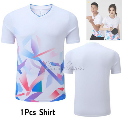 Vyriški, moteriški teniso megztiniai, sportiniai marškinėliai , vaikiški poliesterio kvėpuojantys badmintono sporto rinkiniai, studentų stalo teniso apranga