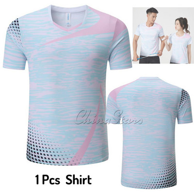 Vyriški, moteriški teniso megztiniai, sportiniai marškinėliai , vaikiški poliesterio kvėpuojantys badmintono sporto rinkiniai, studentų stalo teniso apranga