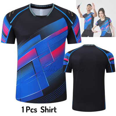 Vyriški, moteriški teniso megztiniai, sportiniai marškinėliai , vaikiški poliesterio kvėpuojantys badmintono sporto rinkiniai, studentų stalo teniso apranga