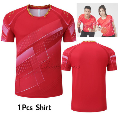 Vyriški, moteriški teniso megztiniai, sportiniai marškinėliai , vaikiški poliesterio kvėpuojantys badmintono sporto rinkiniai, studentų stalo teniso apranga