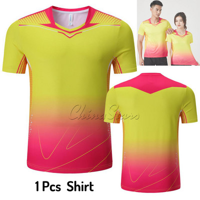 Vyriški, moteriški teniso megztiniai, sportiniai marškinėliai , vaikiški poliesterio kvėpuojantys badmintono sporto rinkiniai, studentų stalo teniso apranga