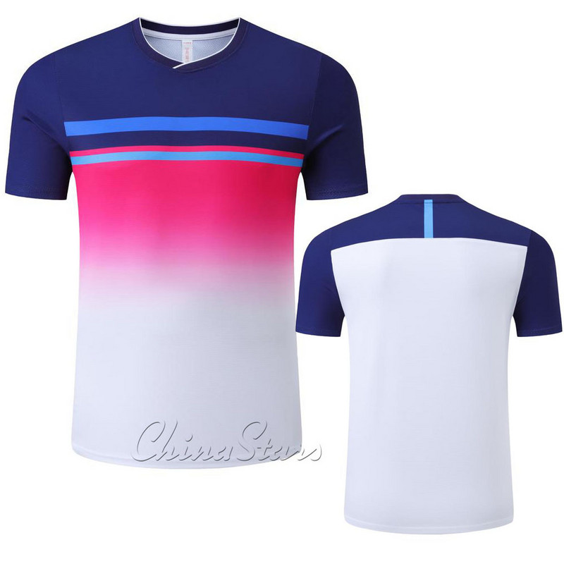 Vyriški, moteriški teniso megztiniai, sportiniai marškinėliai , vaikiški poliesterio kvėpuojantys badmintono sporto rinkiniai, studentų stalo teniso apranga