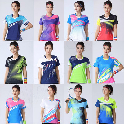 Women Table Tennis Shirts Girls Badminton Jerseys Children Tennis T-Shirts Gym Running Clothes Female Volleyball Sports Uniforms
