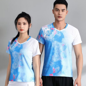 Ανδρικά/γυναικεία μπλουζάκι πινγκ πονγκ μπάντμιντον προπόνηση Αθλητικά ρούχα Αναπνεύσιμο ύφασμα γρήγορου στεγνώματος υψηλής ποιότητας
