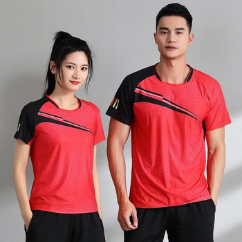 Ανδρικά/γυναικεία μπλουζάκι πινγκ πονγκ μπάντμιντον προπόνηση Αθλητικά ρούχα Αναπνεύσιμο ύφασμα γρήγορου στεγνώματος υψηλής ποιότητας