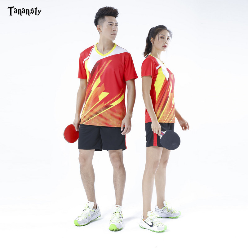 Κορυφαία φανέλα επιτραπέζιας αντισφαίρισης Σετ μπάντμιντον πουκάμισο αθλητικών ενδυμάτων με σορτς Ανδρικό γυναικείο πινγκ πονγκ Ρούχα πουκάμισο Team Run Training Quick Dry