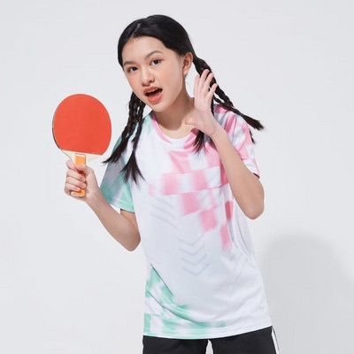 Bērnu galda tenisa badmintona galda tenisa krekls Pielāgots Džērsija Elpojošs Uniforms Ātri Dry Dry DIY