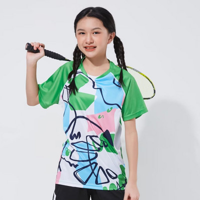 Bērnu galda tenisa badmintona galda tenisa krekls Pielāgots Džērsija Elpojošs Uniforms Ātri Dry Dry DIY