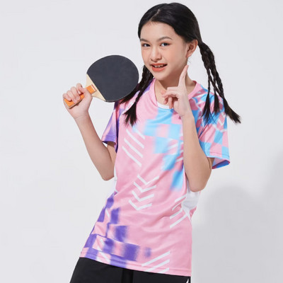 Bērnu galda tenisa badmintona galda tenisa krekls Pielāgots Džērsija Elpojošs Uniforms Ātri Dry Dry DIY