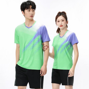 Мъже/Жени/Деца Нова тениска за бадминтон Тенис на маса Дрехи Тренировъчни упражнения Дишаща бързосъхнеща материя