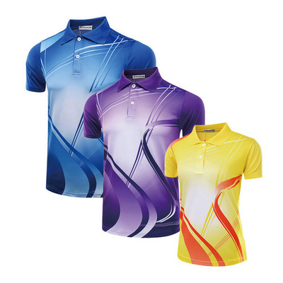 μπλουζάκι μπάντμιντον ανδρικό γυναικείο, μπλουζάκι πινγκ πονγκ, αναπνεύσιμο γιακά που αναπνέει για τένις αθλητικό μπλουζάκι αθλητικά ρούχα M-4XL A58