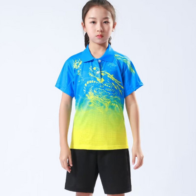 Bērnu galda teniss galda tenisa badmintona krekls vingrošanai sporta apģērbs augstas kvalitātes