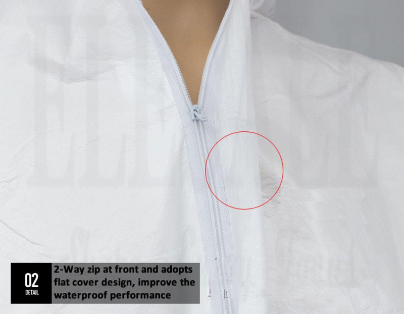 Vienreizējās lietošanas pretputekļu eļļas epidēmijas kombinezons Hazmat izolācijas drošības tērps aizsargapģērbs Putekļu necaurlaidīgs kombinezons