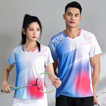 Ανδρικά/γυναικεία μπλουζάκια πινγκ πονγκ Μπάντμιντον Προπόνηση Αθλητικά ρούχα Αναπνεύσιμο ύφασμα γρήγορου στεγνώματος υψηλής ποιότητας