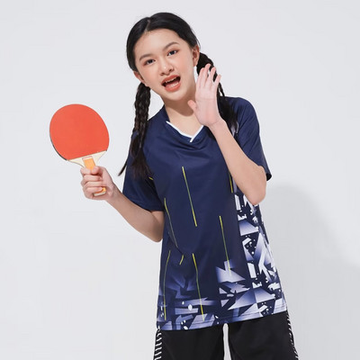 Bērnu galda tenisa badmintona krekls Pielāgots, elpojošs, ātri žūstošs DIY sporta krekls