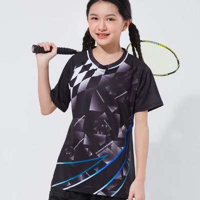 Bērnu galda tenisa badmintona krekls Pielāgots, elpojošs, ātri žūstošs DIY sporta krekls