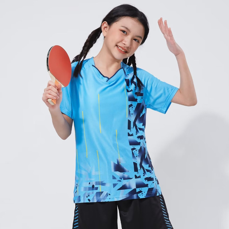 Bērnu galda tenisa badmintona krekls Pielāgots, elpojošs, ātri žūstošs DIY sporta krekls