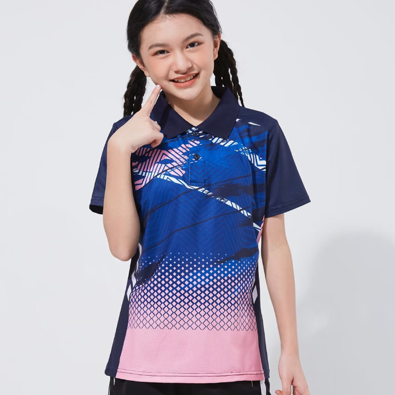 Bērnu galda tenisa badmintona krekls Pielāgots, elpojošs, ātri žūstošs DIY sporta krekls