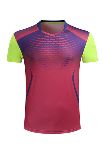 Нови мъжки/женски тениски за бадминтон, полиестерни дишащи тениски за тенис на маса, бързосъхнещи тениски с къси ръкави 211