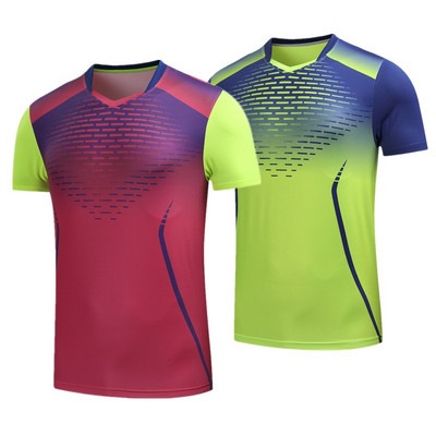 New men/women badminton t-shirt clothes,polyester breathable table tennis jerseys,quickly-dry short sleeves tennis t shirts 211