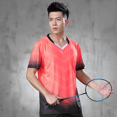 Nauji greitai džiūstantys, kvėpuojantys lengvi, lengvi trumpomis rankovėmis stalo teniso sportiniai drabužiai vyrams stalo teniso treniruočių kostiumai