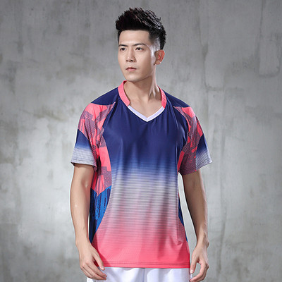 Nauji greitai džiūstantys, kvėpuojantys lengvi, lengvi trumpomis rankovėmis stalo teniso sportiniai drabužiai vyrams stalo teniso treniruočių kostiumai
