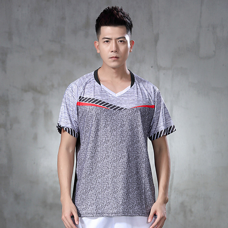 Nauji greitai džiūstantys, kvėpuojantys lengvi, lengvi trumpomis rankovėmis stalo teniso sportiniai drabužiai vyrams stalo teniso treniruočių kostiumai